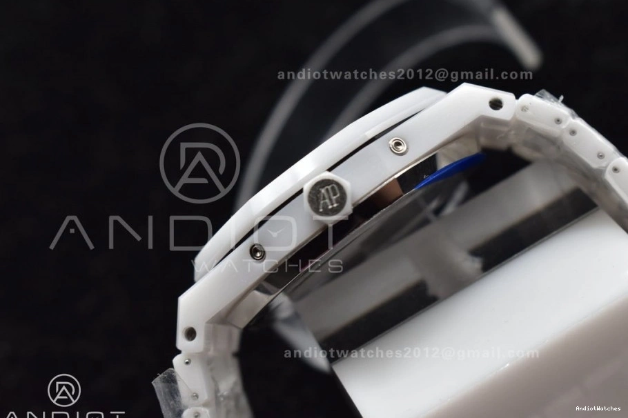 Edition Bracelet Ceramic 1052 Perpetual SmoothTexture Royal Ceramic on Best Oak APSF A 26579cb Calendar White 0831